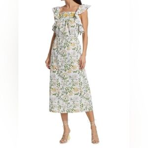Hannah Artwear Annabella Belted Floral Midi Dress - Limoncello